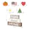 Glitzhome&#xAE; 13&#x22; Lighted Wooden Block Word Sign with Changeable Top